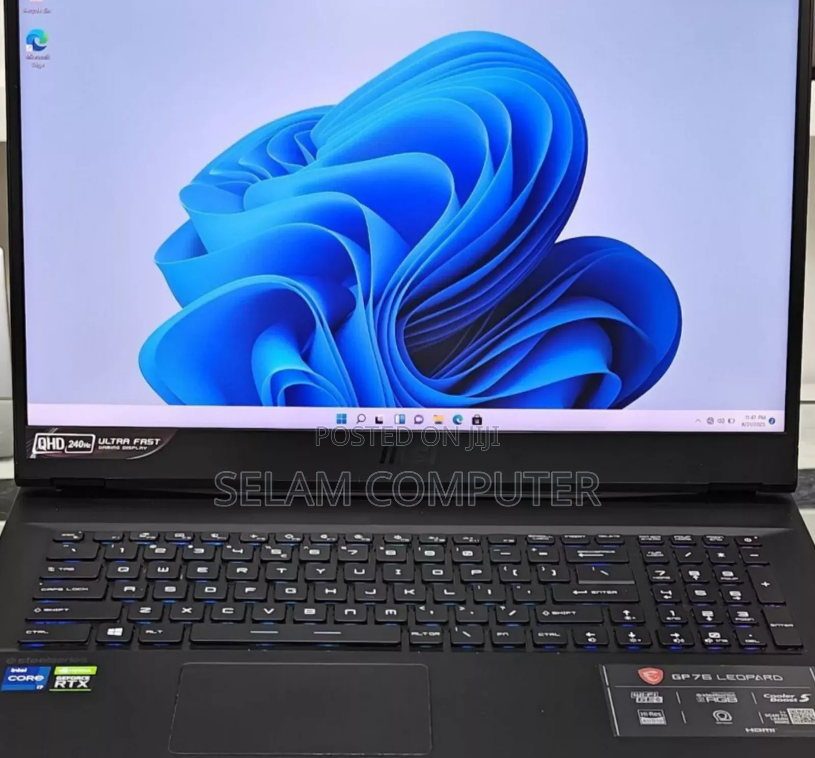 New Laptop MSI Pulse GL66 16GB Intel Core I7 SSD 1T