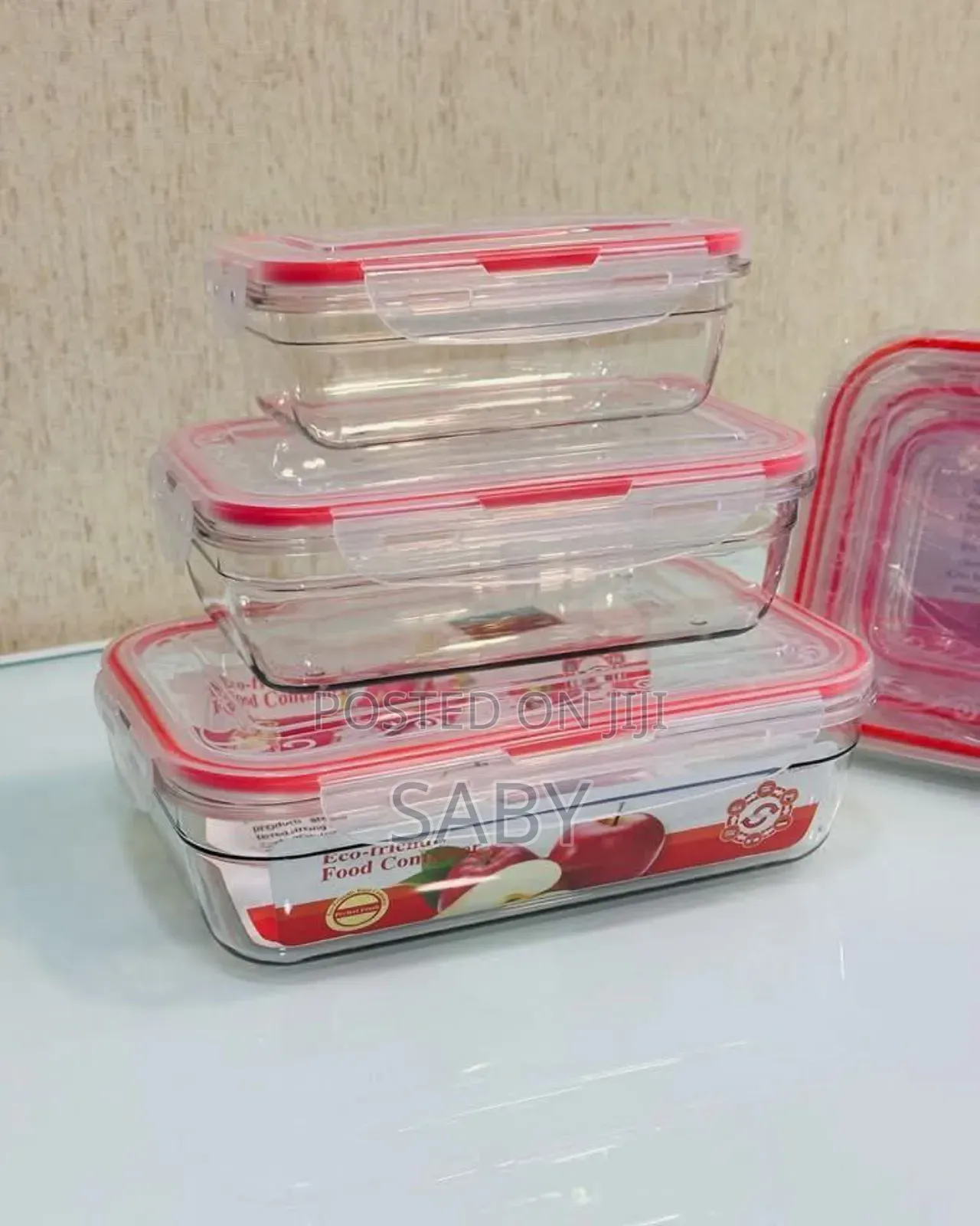 3pcs Food Storage Containers With Airtight Lids