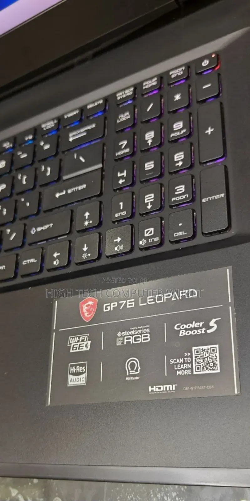 New Laptop MSI GP75 Leopard 16GB Intel Core I7 SSD 1T