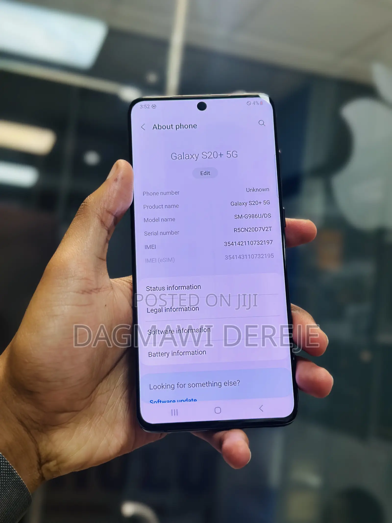 New Samsung Galaxy S20+ 5G 128 GB Black