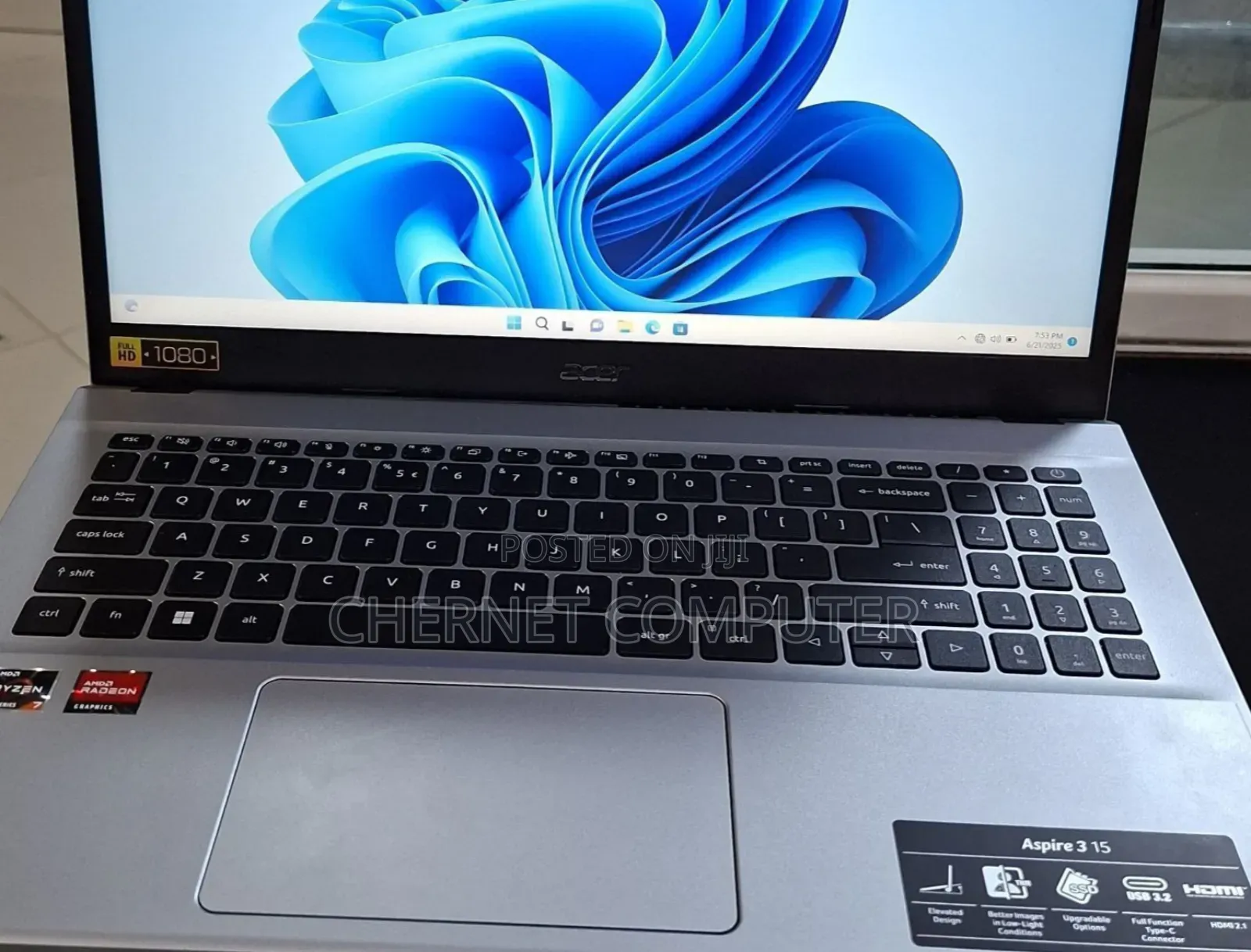 New Laptop Acer Aspire 3 16GB AMD Ryzen 7 SSD 512GB