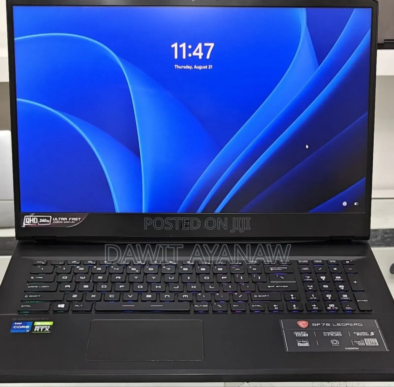 New Laptop MSI GP75 Leopard 16GB Intel Core I7 SSD 512GB