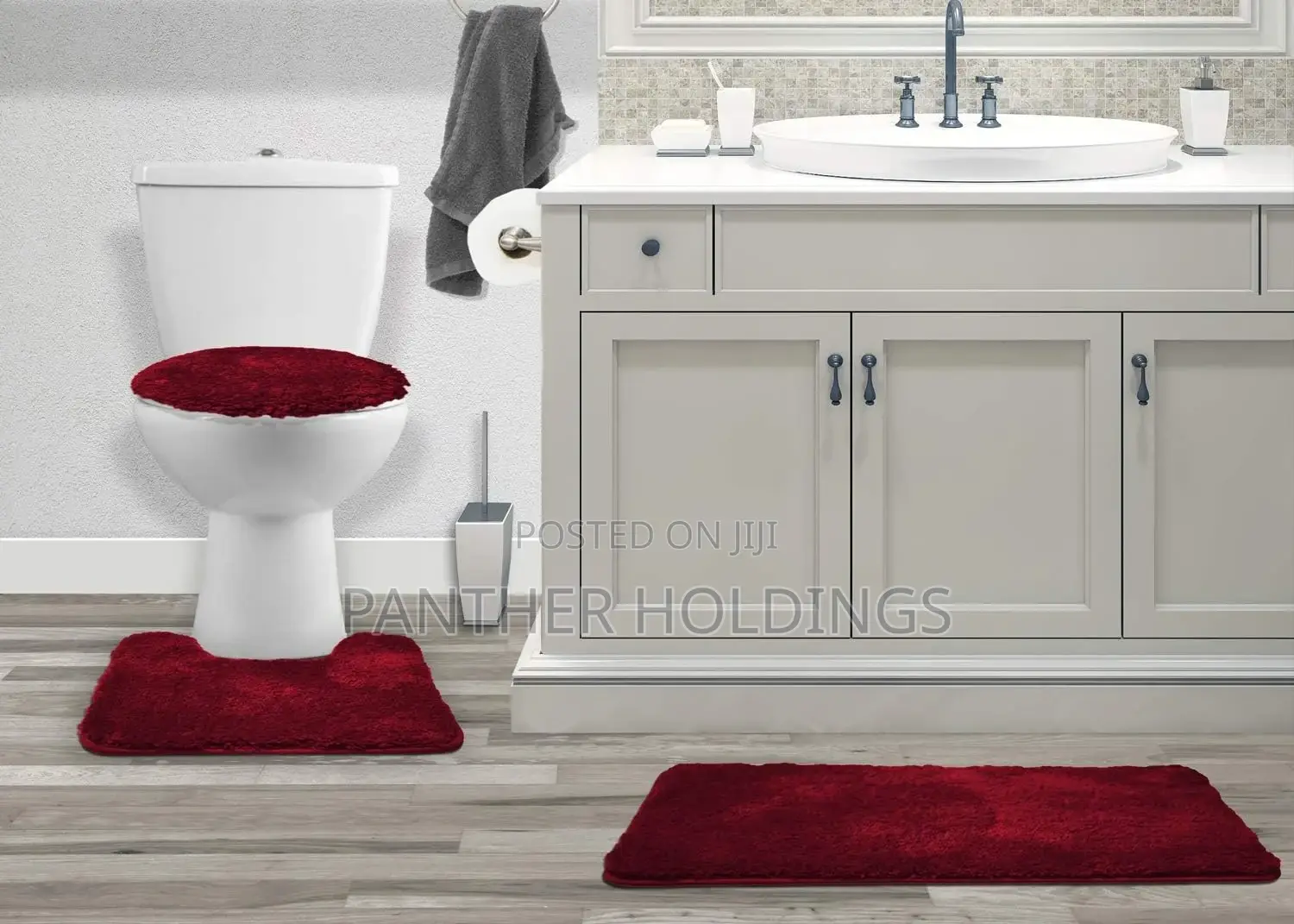 Queen Mary 3 Piece Premium Bathroom Rug Set, Made in Usa