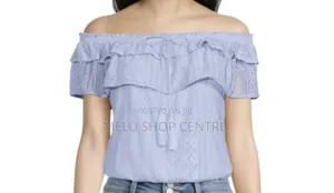 Top Shirt Iff the Shiulder Blue Lace