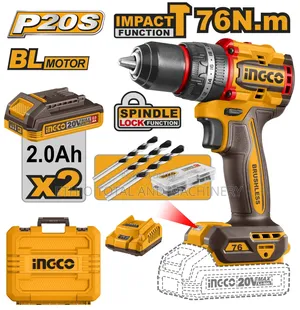 Photo - Original Ingco Charger Drill 76 Nm 20 v Brushless