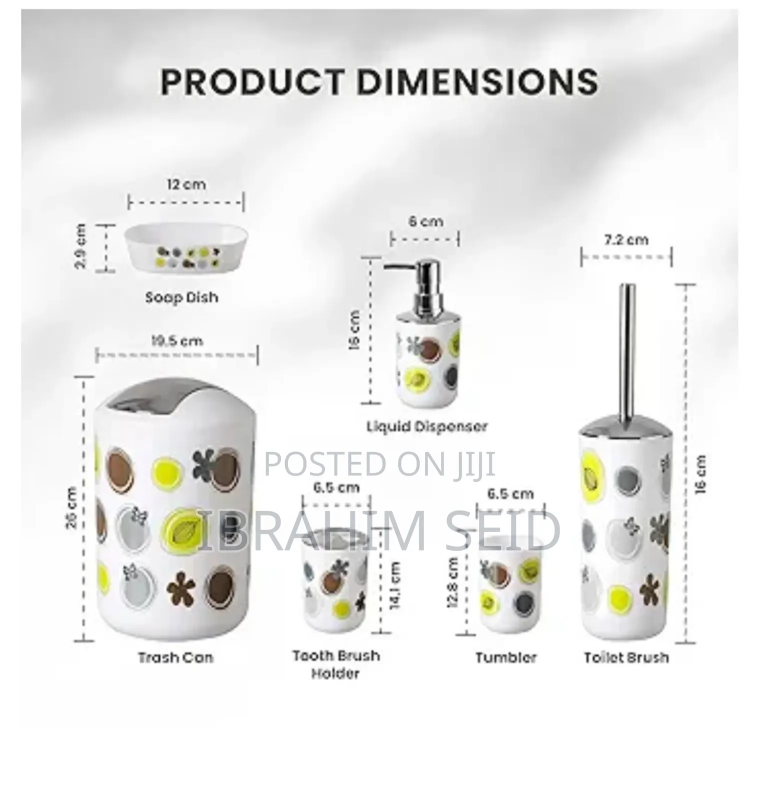 Bathroom Accessory Set 6 Pieces