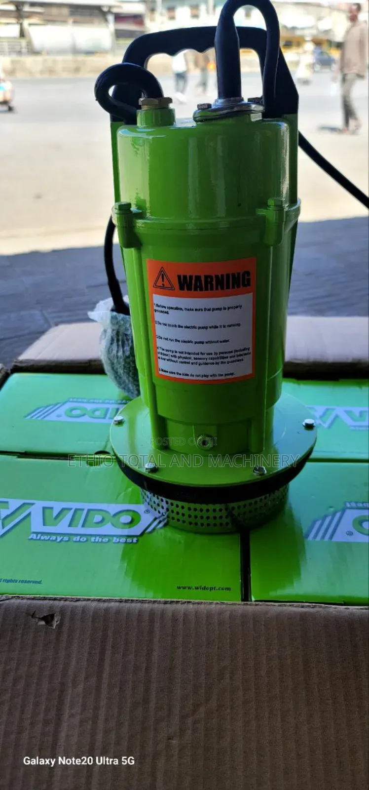 Vido Submersible Water Pump 1 Hp ዋተተ ፓምፕ