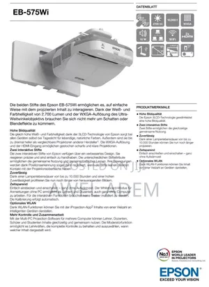Epson Eb-575wi Interactive Projector