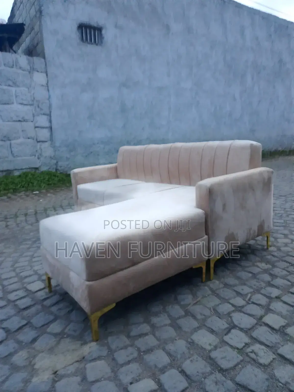 Cream Iron Sofa