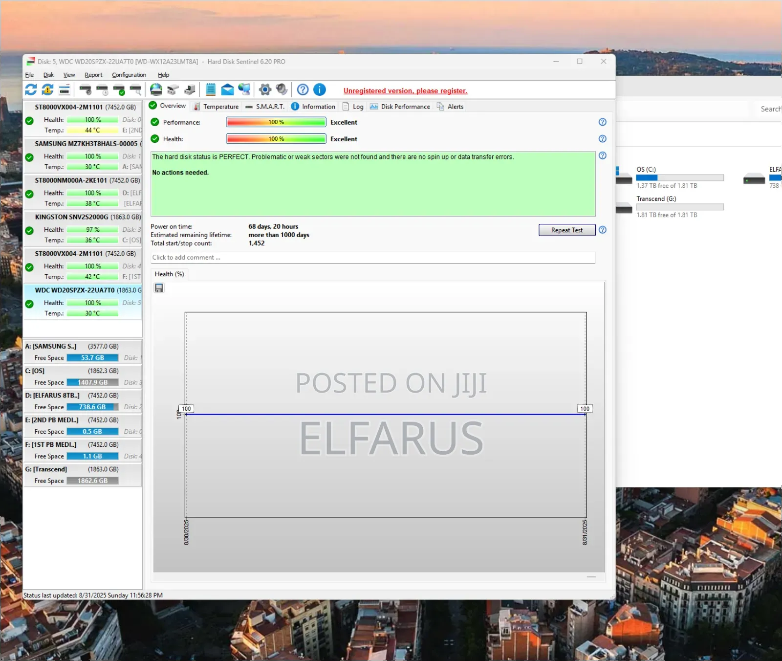 2 Terabyte Transcend Hard Drive