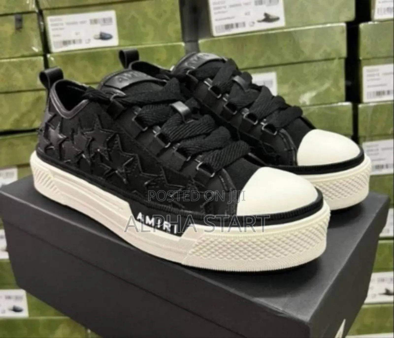 Amiri Star Court Low ‘Black Glitter’ Men’S High Shoes 