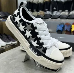 Photo - Amiri Star Court Low ‘White Glitter’ Men’S High Shoes :- 40 41 42 43