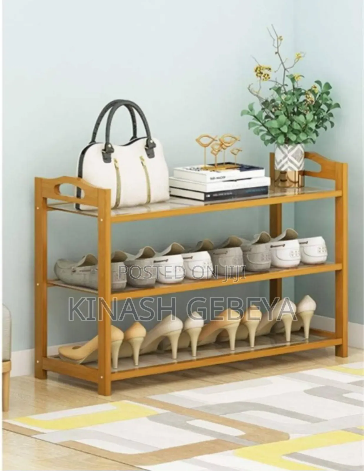 3 Layer High Quality Bamboo Shoe Rack