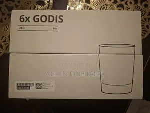 Ikea- Godis Glass, Clear Glass23 Cl (8 Oz) Pack of 6