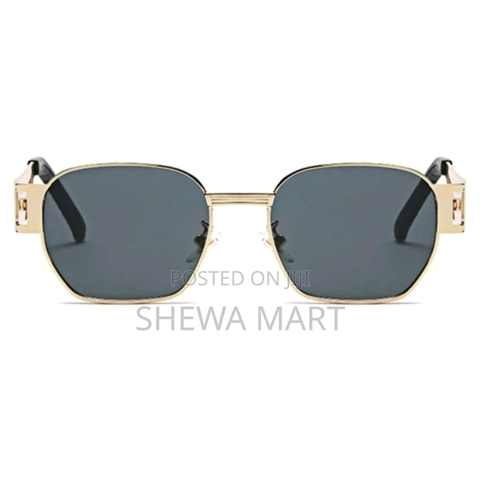 Unisex Retro Punk Metal Hollow Square Frame Fashion Glasses for Summer