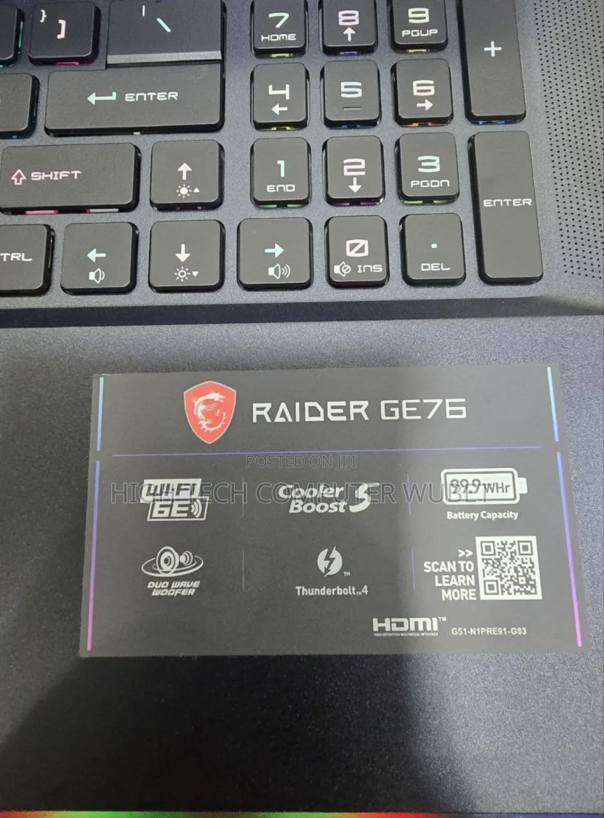 New Laptop MSI Pulse GL66 16GB Intel Core I7 SSD 1T