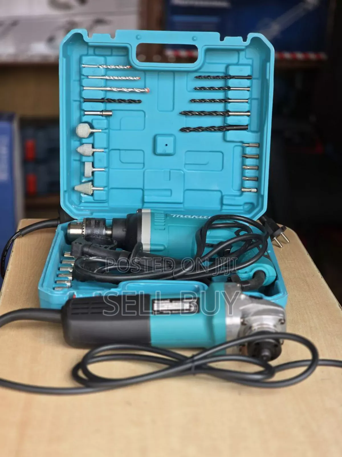 Makita Drill 710w With Accessories And Makita Grinder 840w