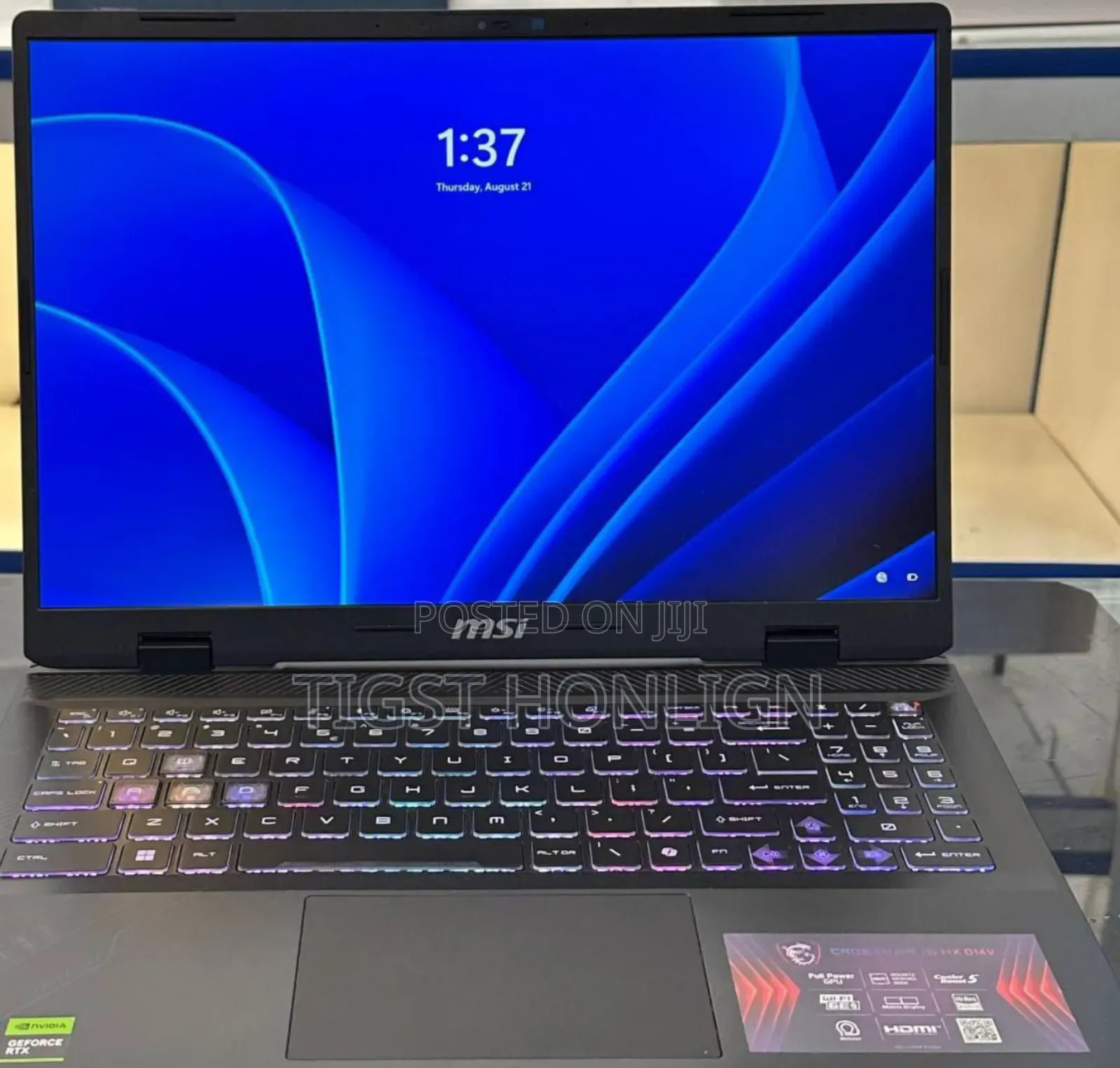 New Laptop MSI Crosshair 15 B12U 16GB Intel Core I7 SSD 1T