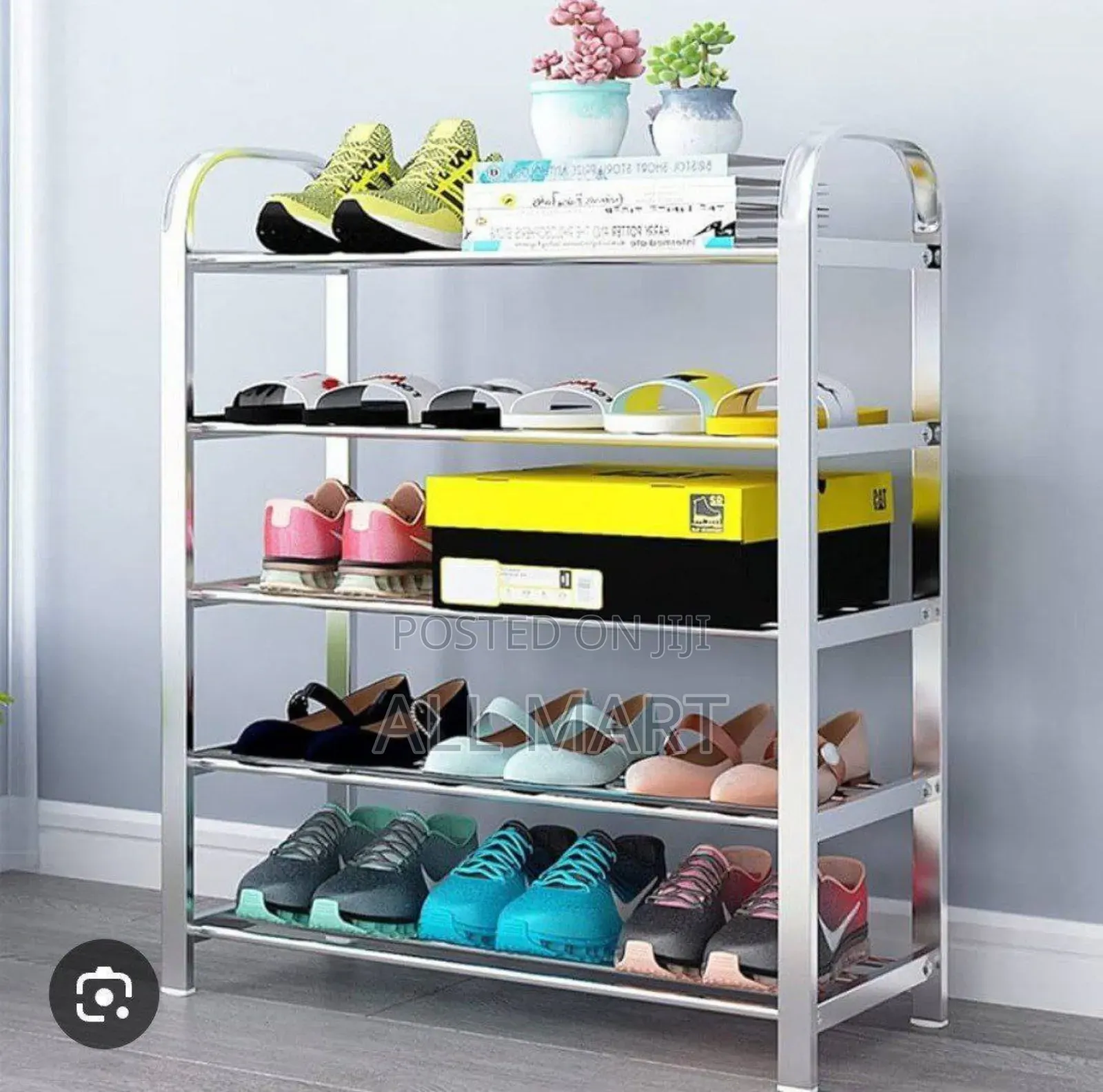 ባለ 4 ደረጃ ጫማ መደርደሪያ 4 Layer Stainless Steel Shoes Rack