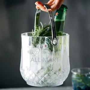 Glass Ice Bucket With Stainless Steel Handle
የብርጭቆ የበረዶ ማቅረቢያ
