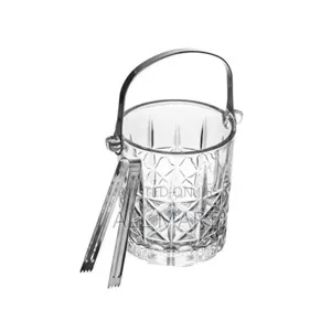 Glass Ice Bucket With Stainless Steel Handle
የብርጭቆ የበረዶ ማቅረቢያ