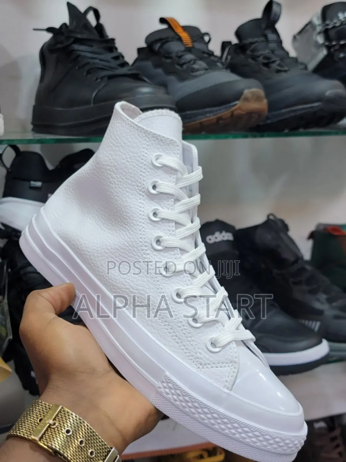 Converse Chuck Taylor Leather Full White High Quality Shoes