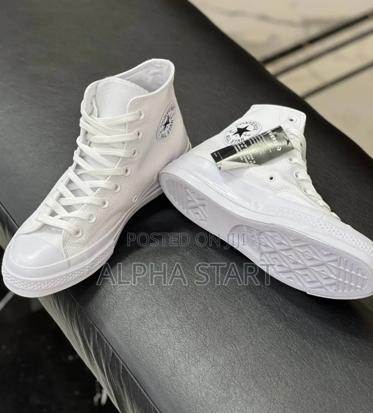 Converse Chuck Taylor Leather Full White High Quality Shoes