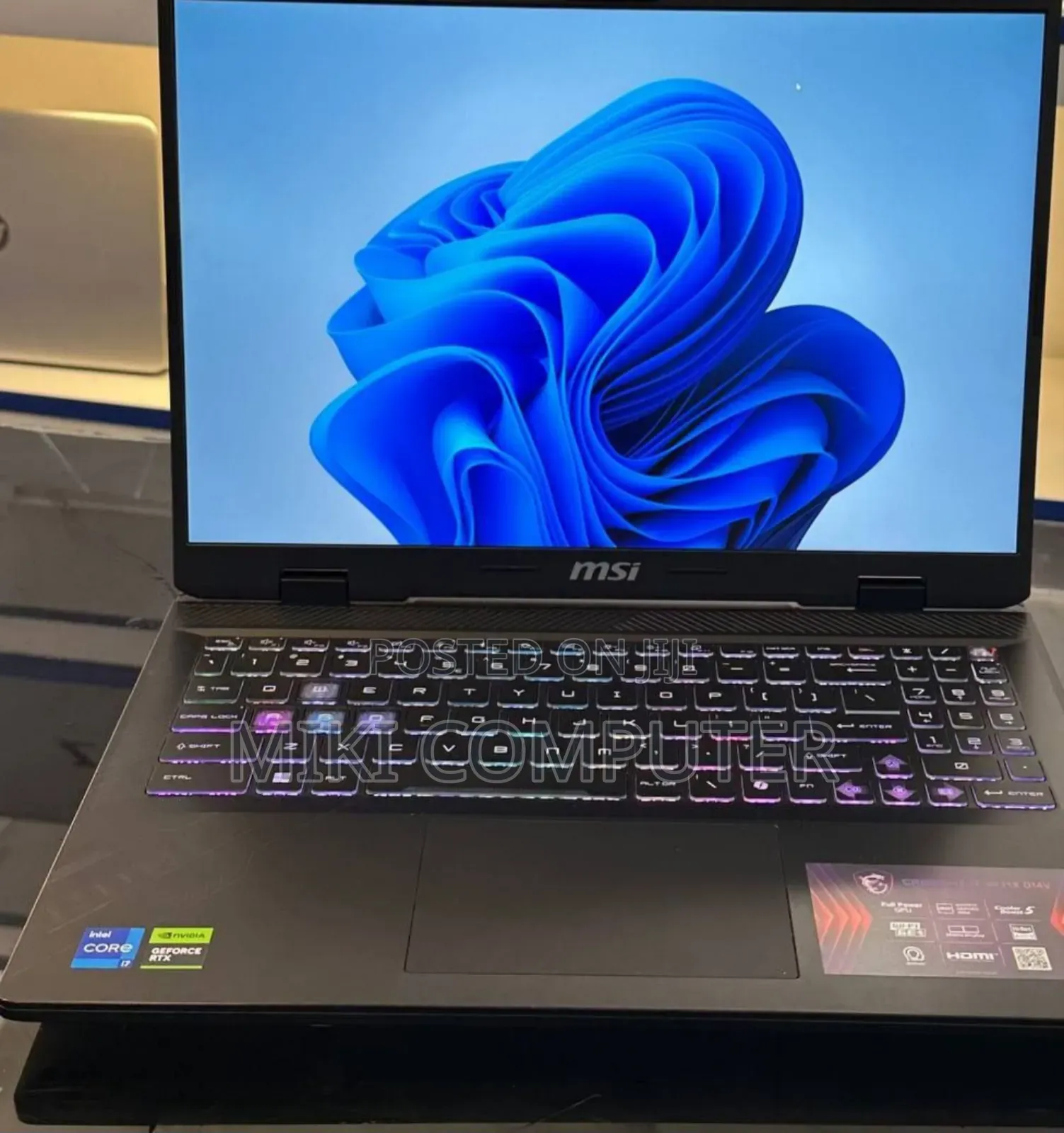 New Laptop MSI Crosshair 15 16GB Intel Core I7 SSD 1T