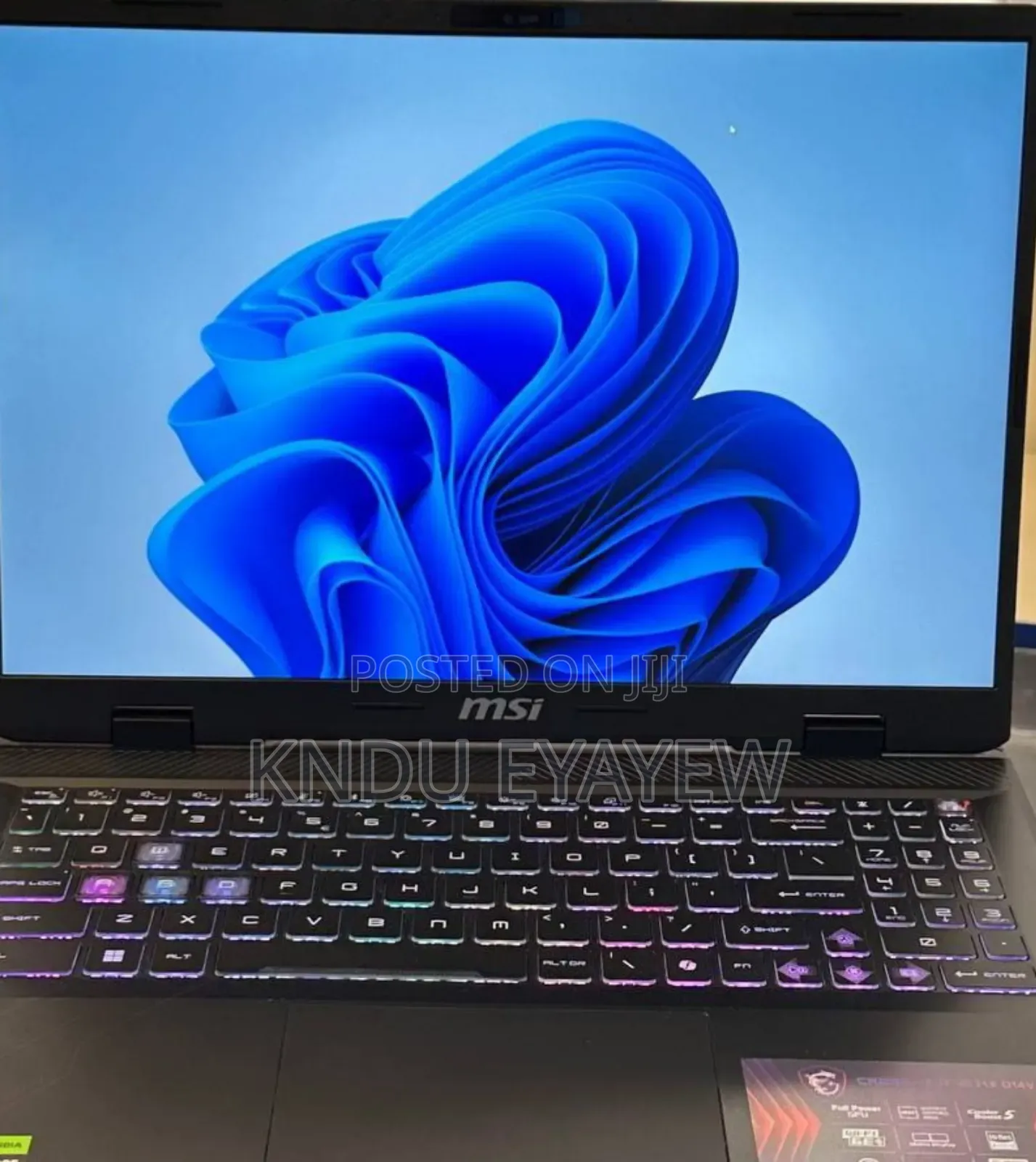 New Laptop MSI 16GB Intel Core I7 SSD 1T