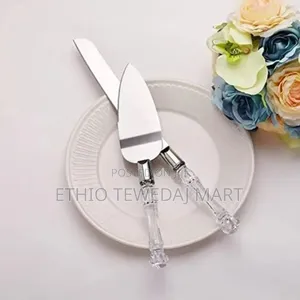 3 Piece Stainless Steel Cake Knife, Server Set and Pizza Cutter