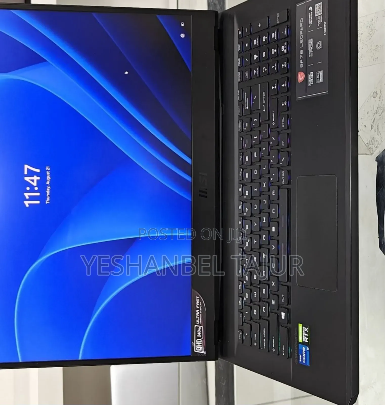 New Laptop MSI GP75 Leopard 16GB Intel Core I7 SSD 1T