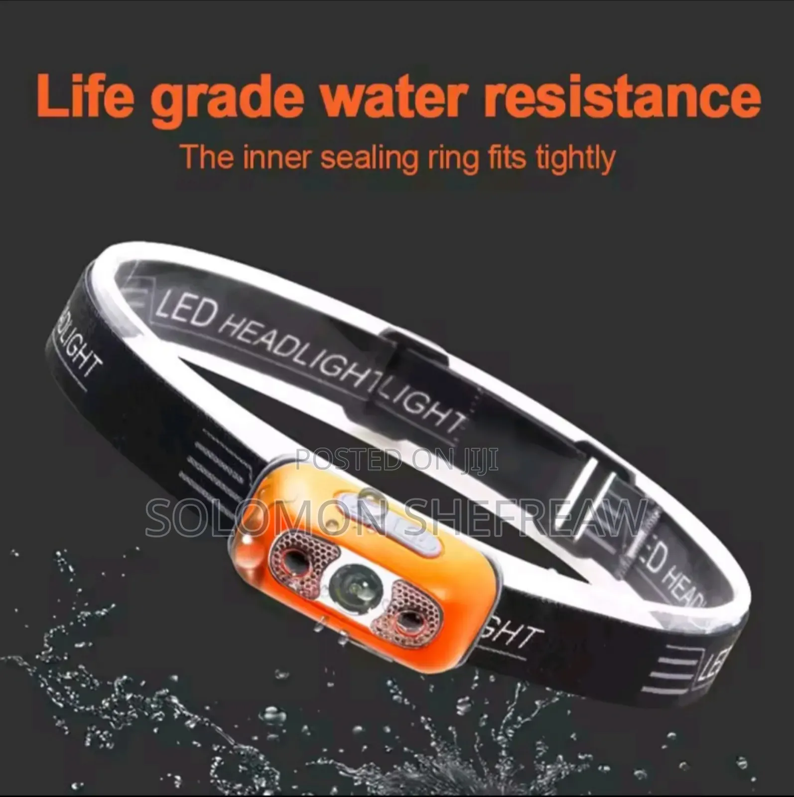 Rechargeable Led Headlamp With Adjustable Strap