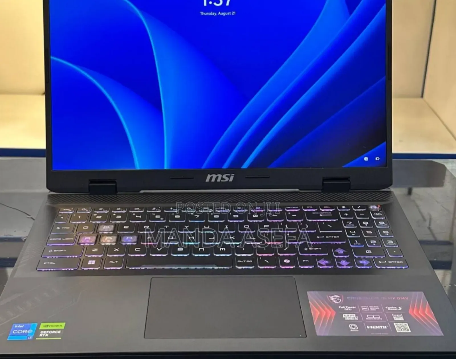 New Laptop MSI 16GB Intel Core I7 SSD 1T