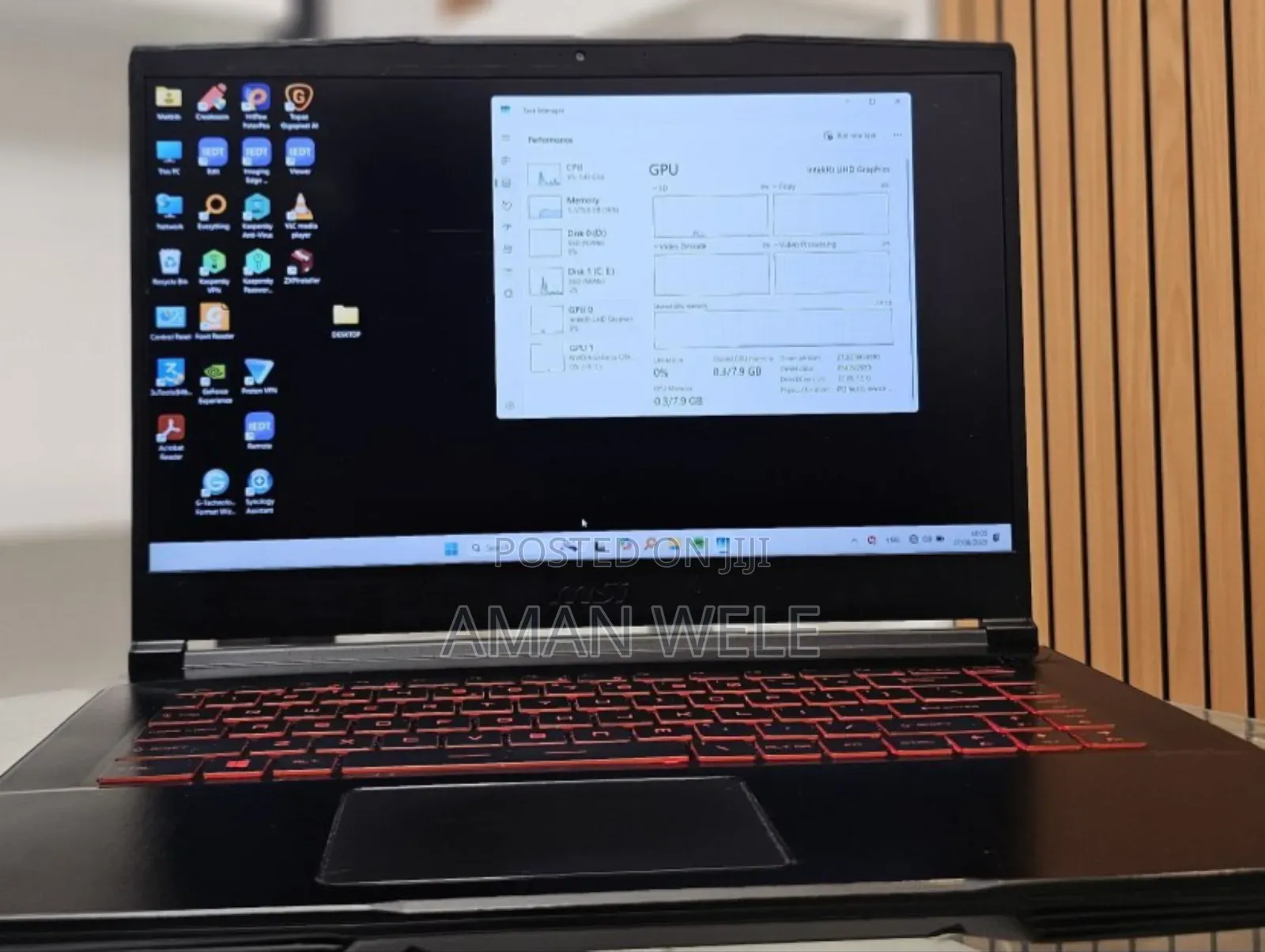 New Laptop MSI GF63 16GB Intel Core I7 SSD 1T