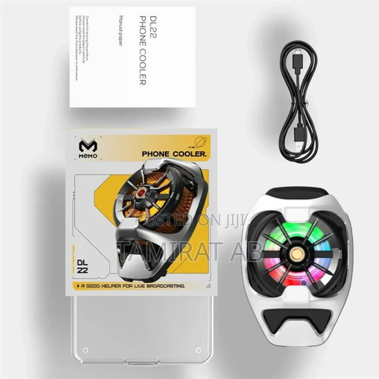 Memo Dl22 Outdoor Live Streaming Phone Cooler Back Clip Style - Black