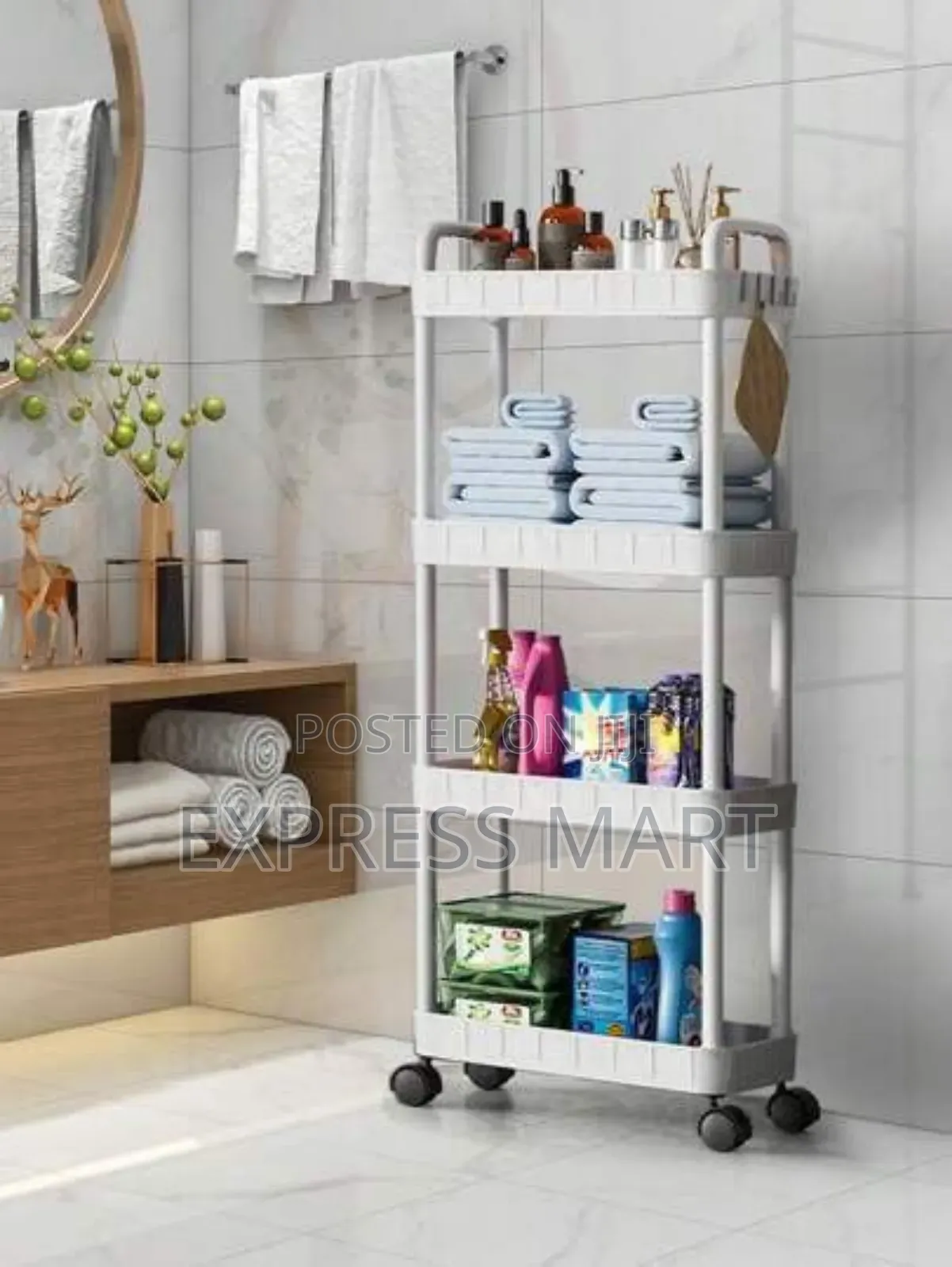 4-Layer Movable Kitchen Storage Rack/Shelf