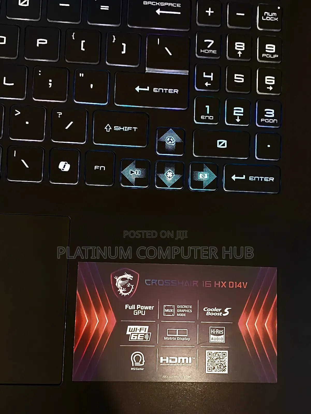 New Laptop MSI Crosshair 17 B12U 16GB Intel Core I7 SSD 1T