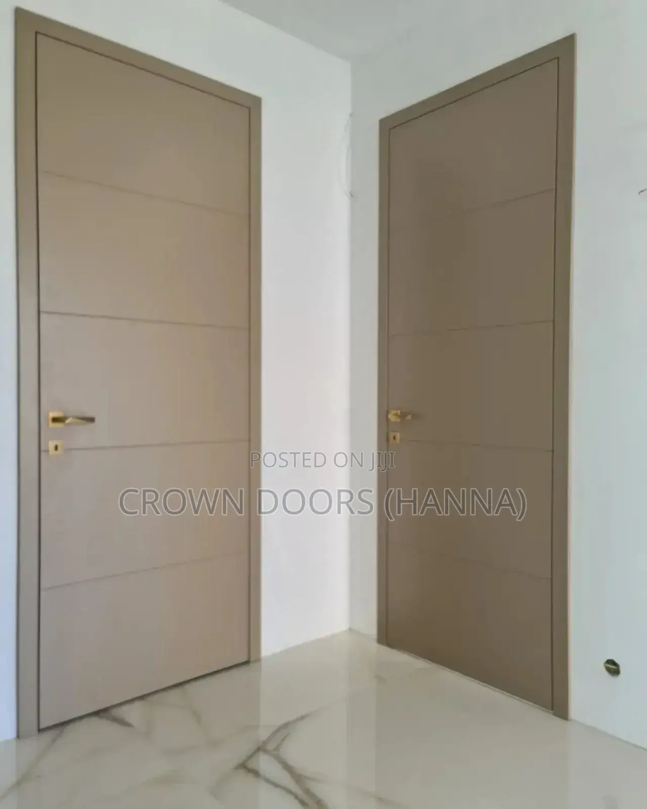 Crown Engineered Doors Made of Lime Stone, Wooden Fiber Composites