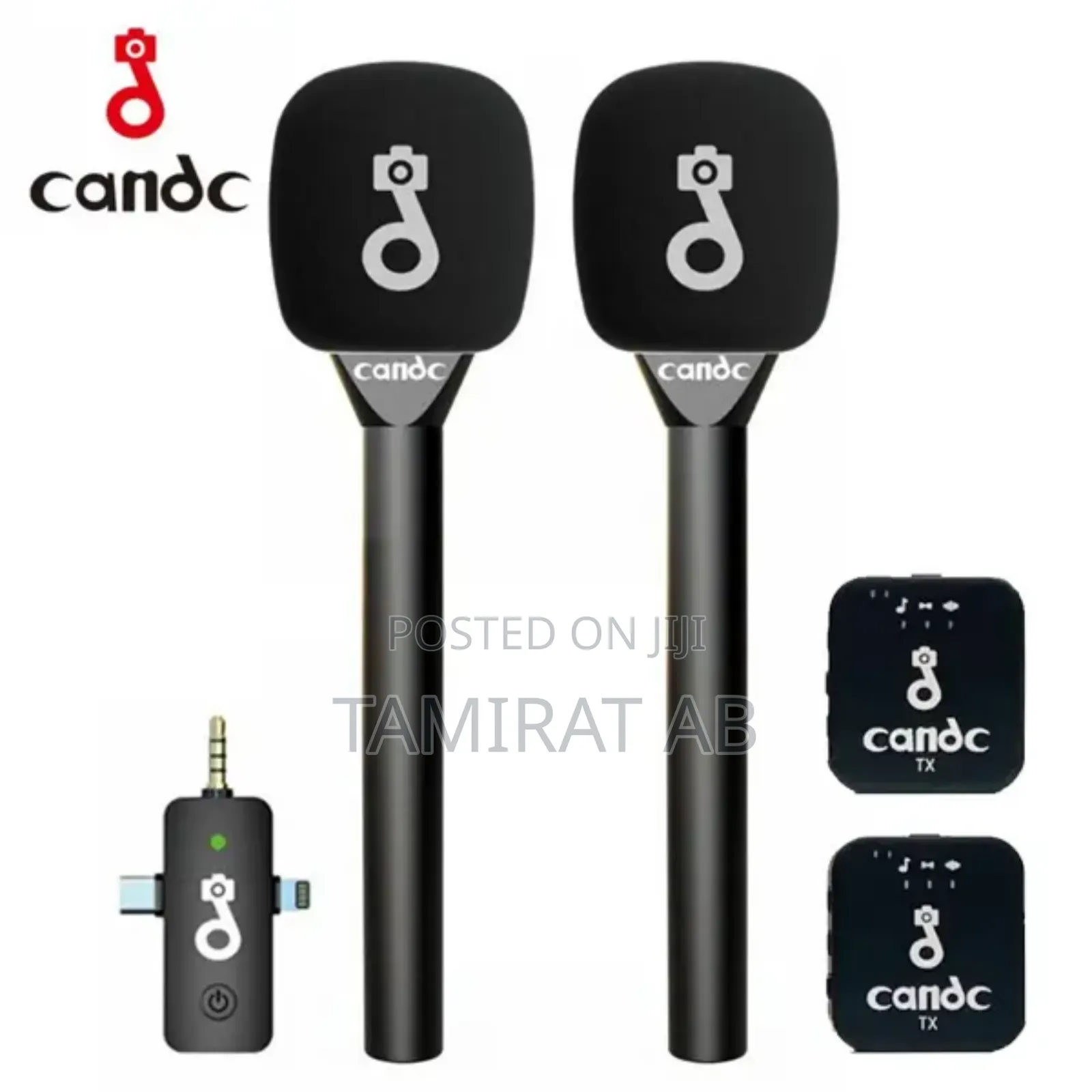 Candc Dual Mic Wireless Interview Microphone 2transmitters + 1receiver