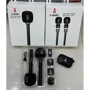 Candc Dual Mic Wireless Interview Microphone 2transmitters + 1receiver