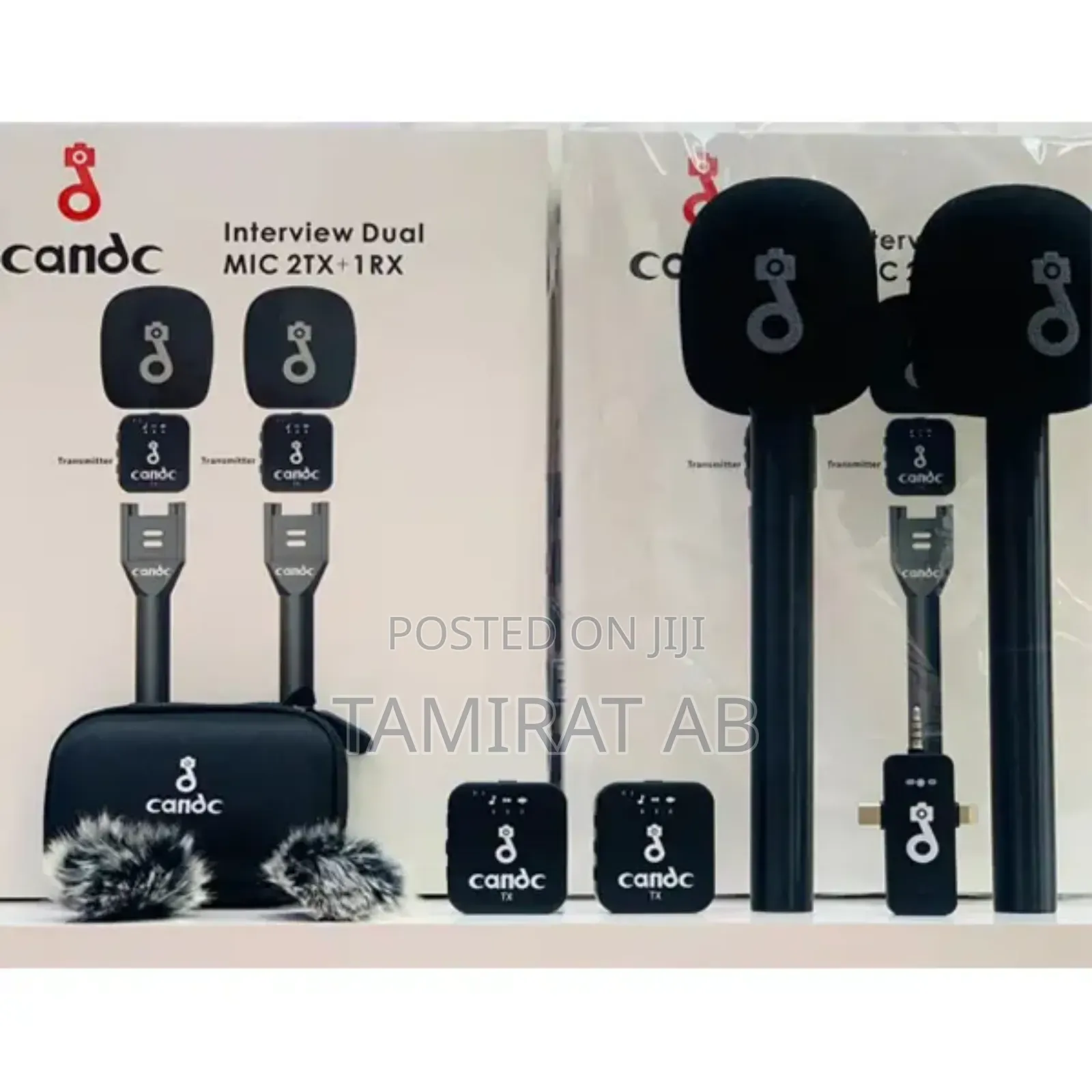 Candc Dual Mic Wireless Interview Microphone 2transmitters + 1receiver