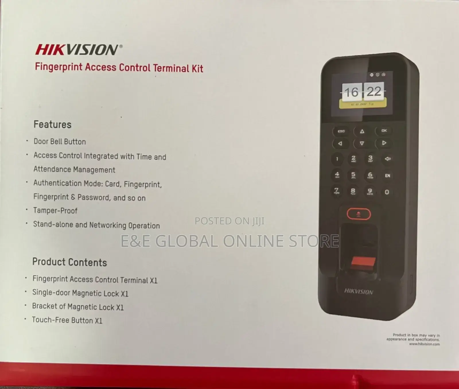 Hikvison Ds-kas261 Fingerprint Access Control Terminal Kit