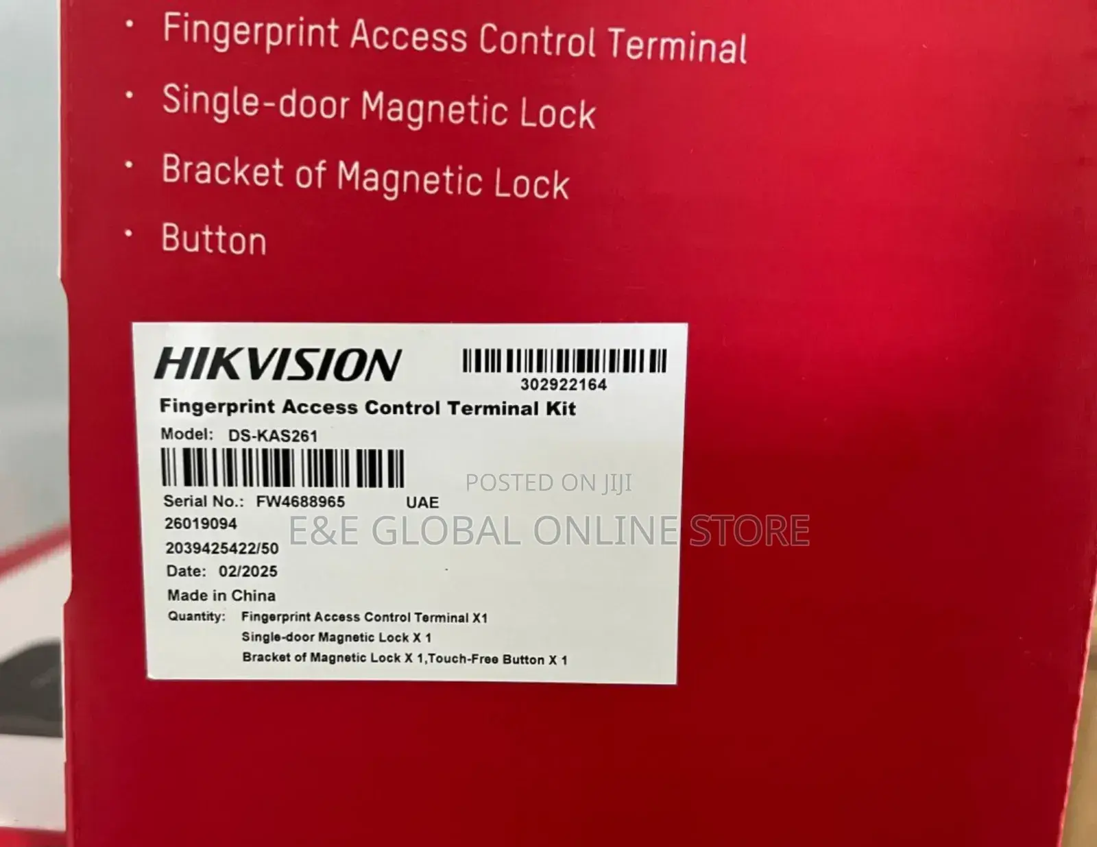 Hikvison Ds-kas261 Fingerprint Access Control Terminal Kit