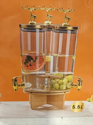 3 in 1 Glass Dispenser Jar With Stand Rack