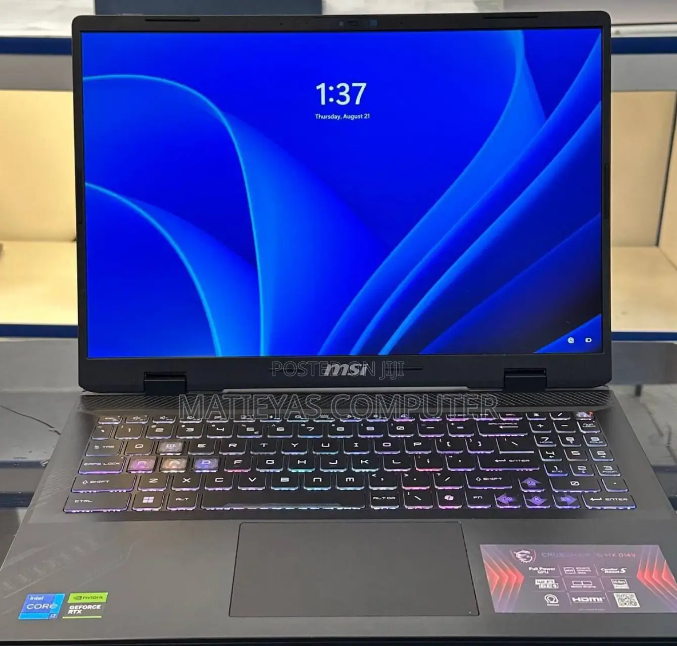 New Laptop MSI 16GB Intel Core I7 SSD 1T