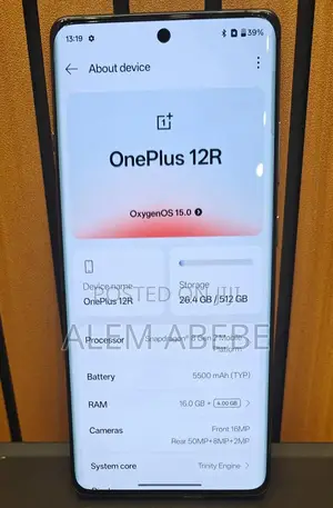 New OnePlus 12R 256 GB Black