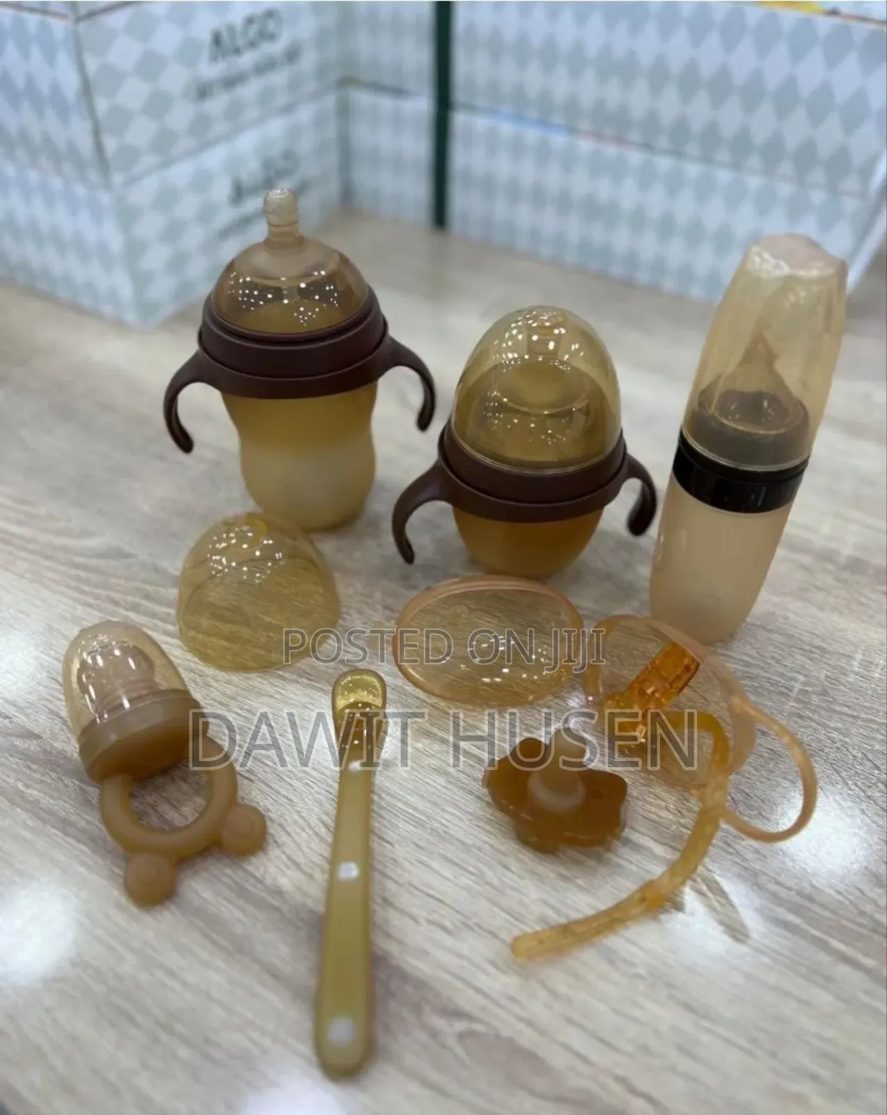 6 Pieces Bpa Free Silicone Baby Bottles Sets