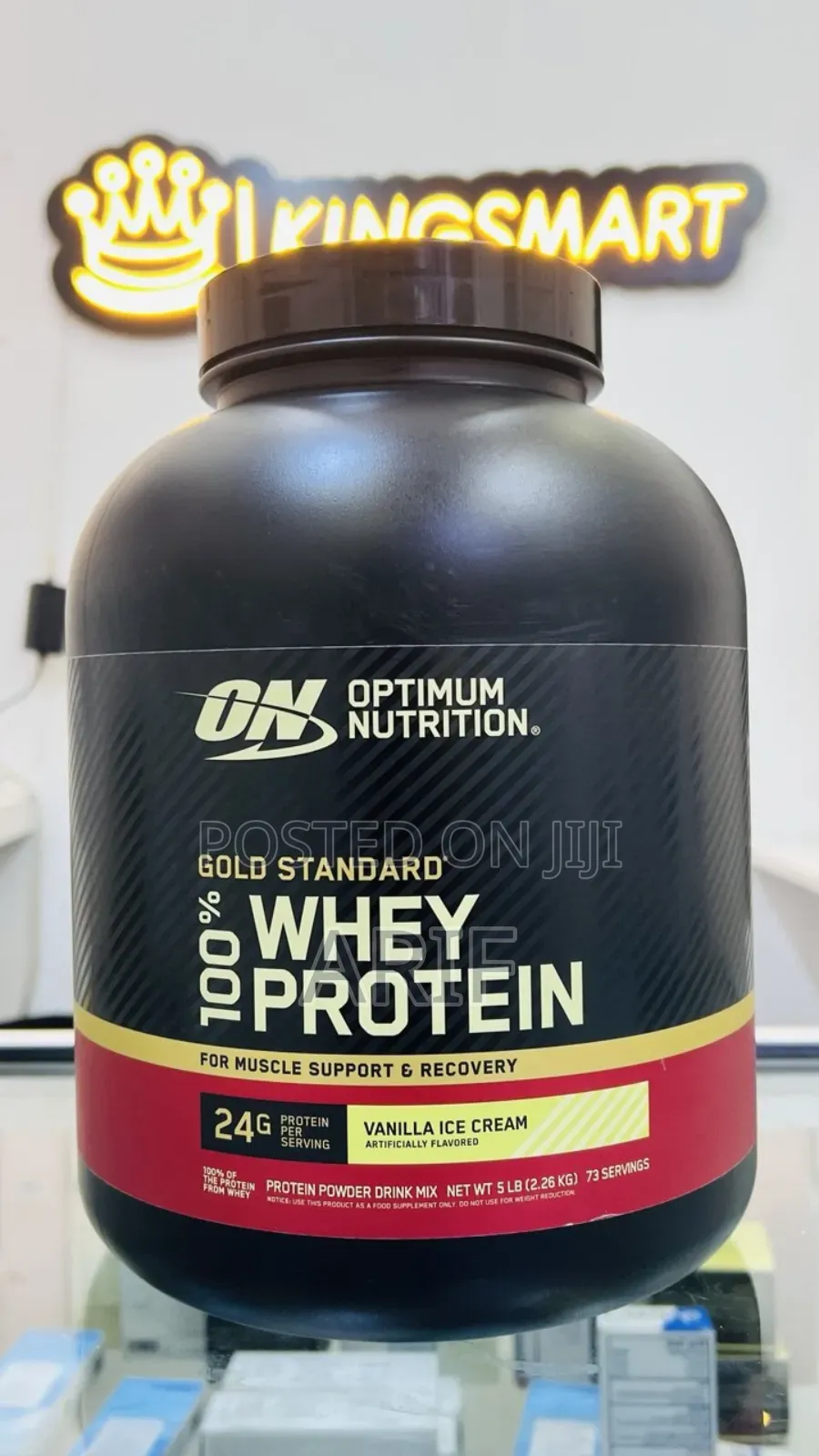 On Optimum Nutrition Gold Standard Whey Protein Powder