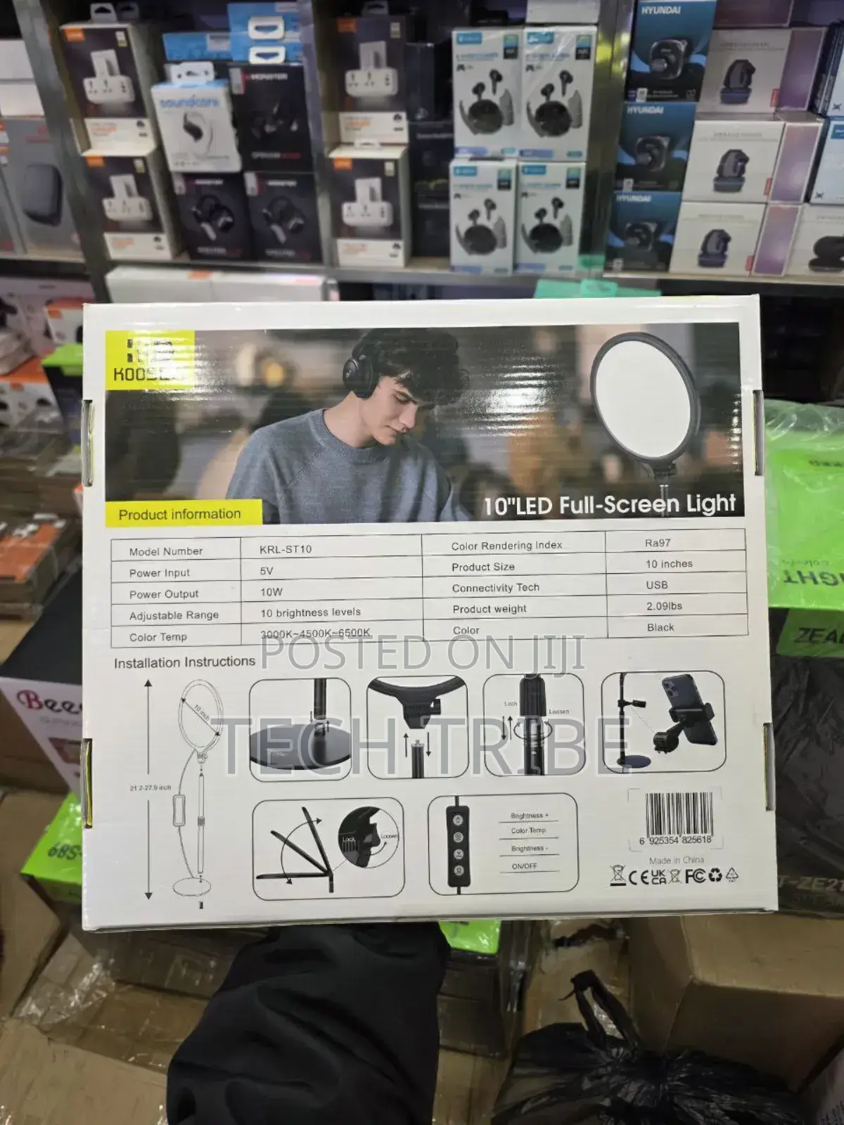 Koosda KRL-St10 10" Full-Screen Light - Master Your Live Streams.