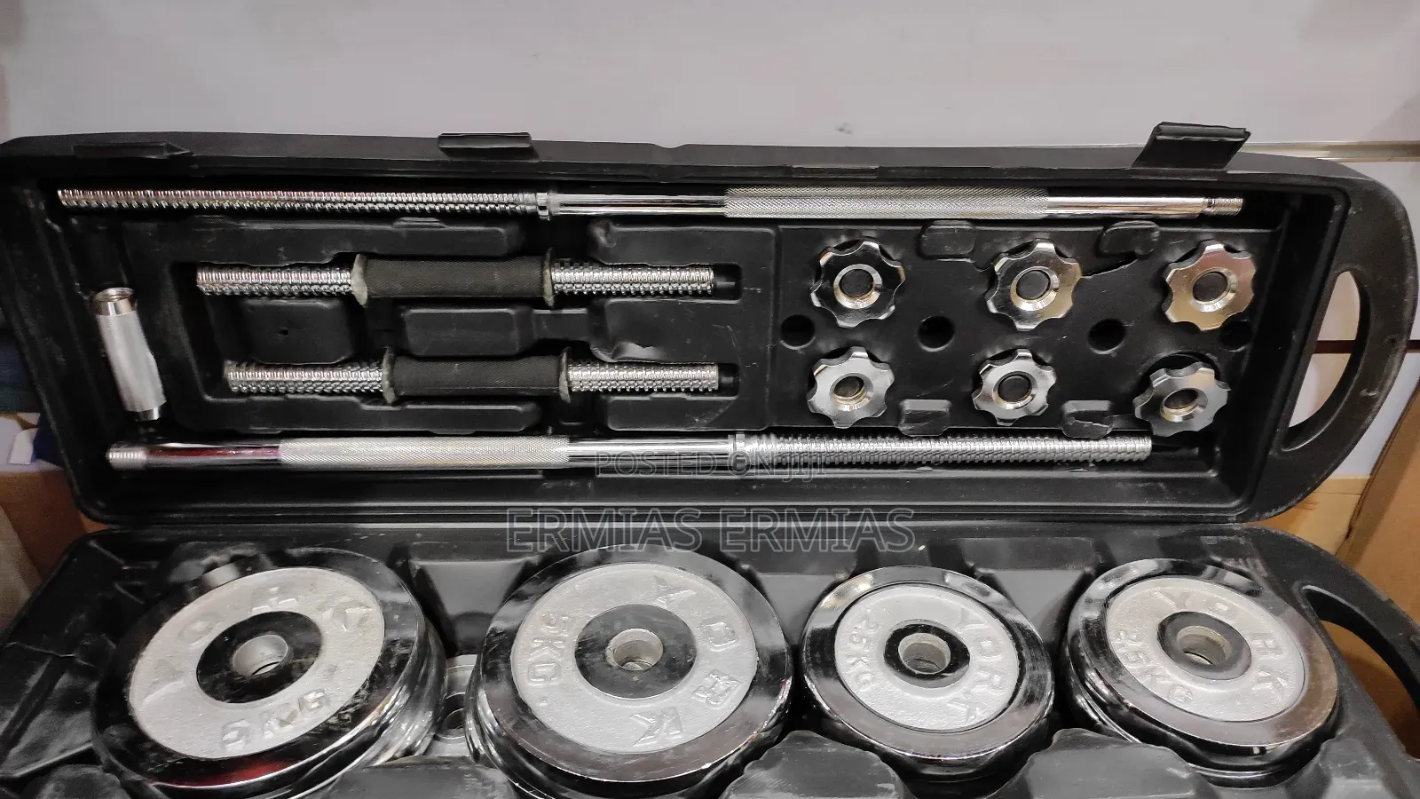 Dumbbell and Barbell 55kg Adjustable